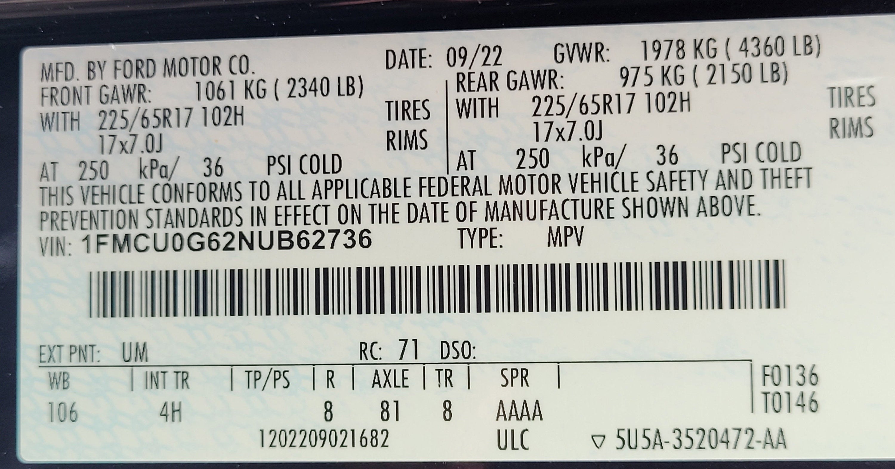 2022 Ford Escape SE