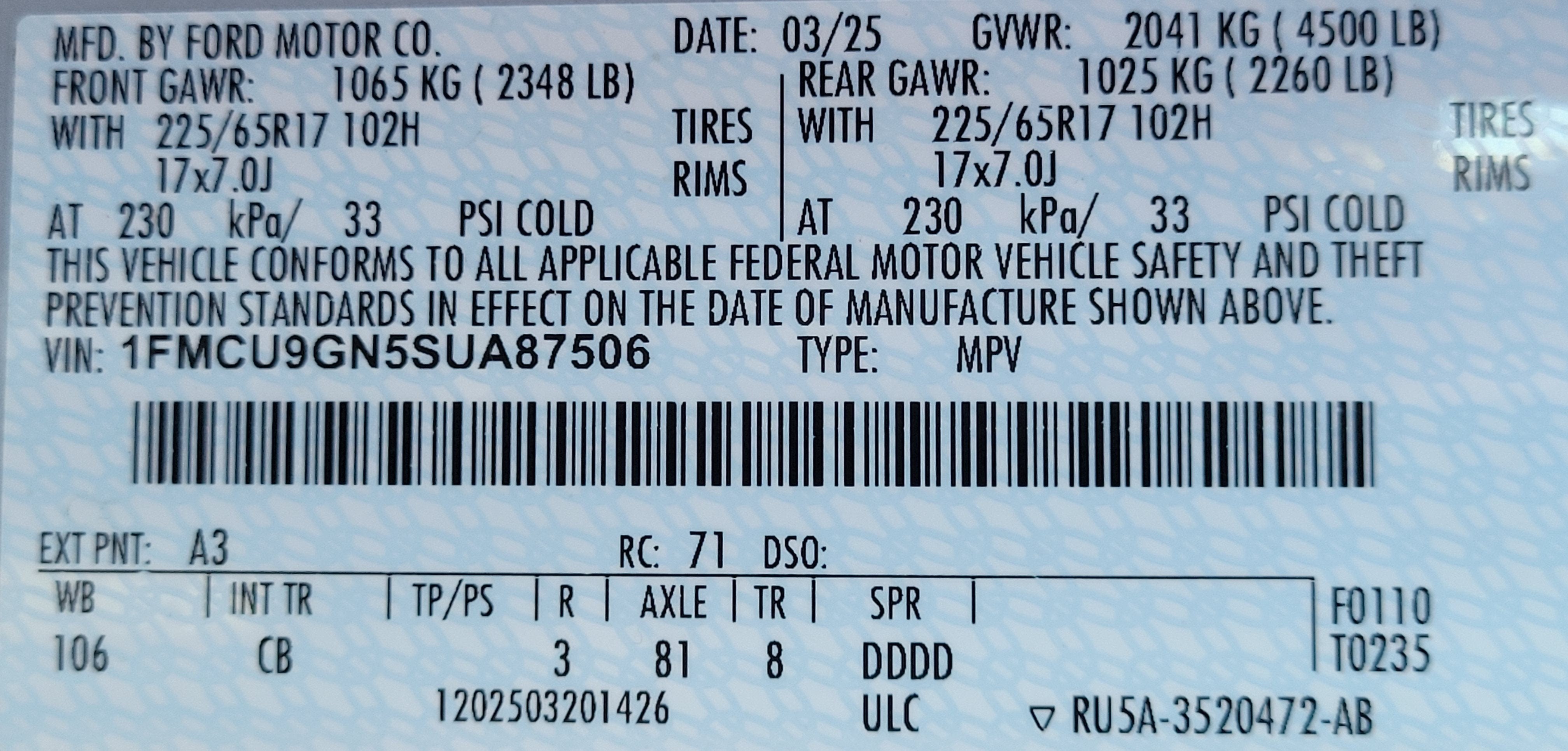 2025 Ford Escape Active