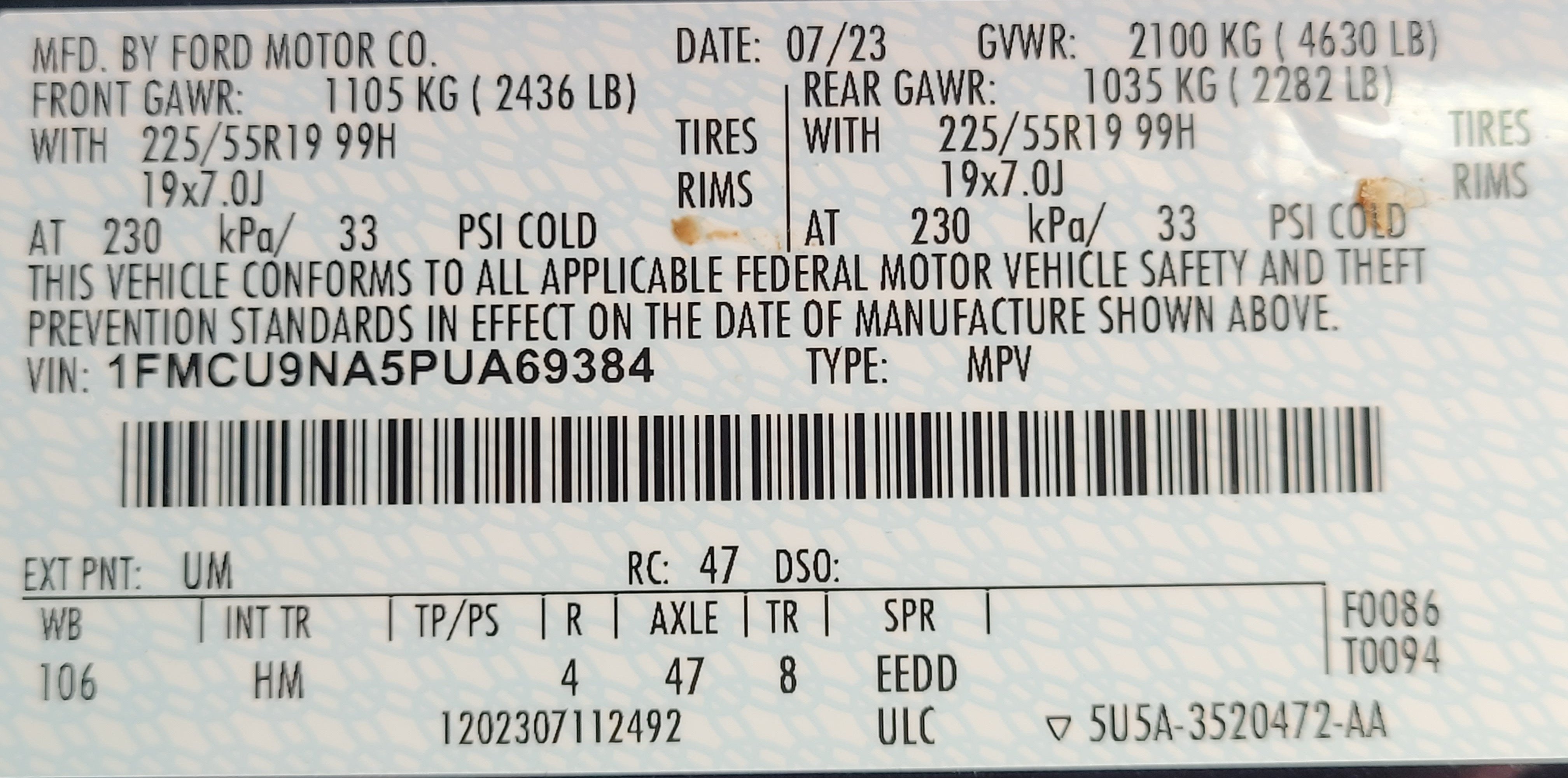 2023 Ford Escape ST-Line Select