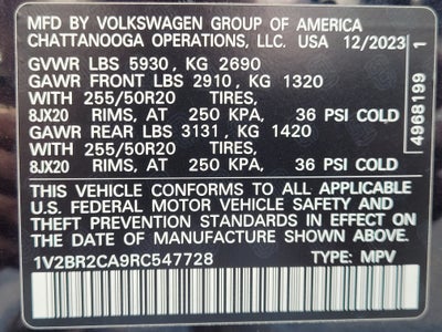 2024 Volkswagen Atlas 2.0T SEL