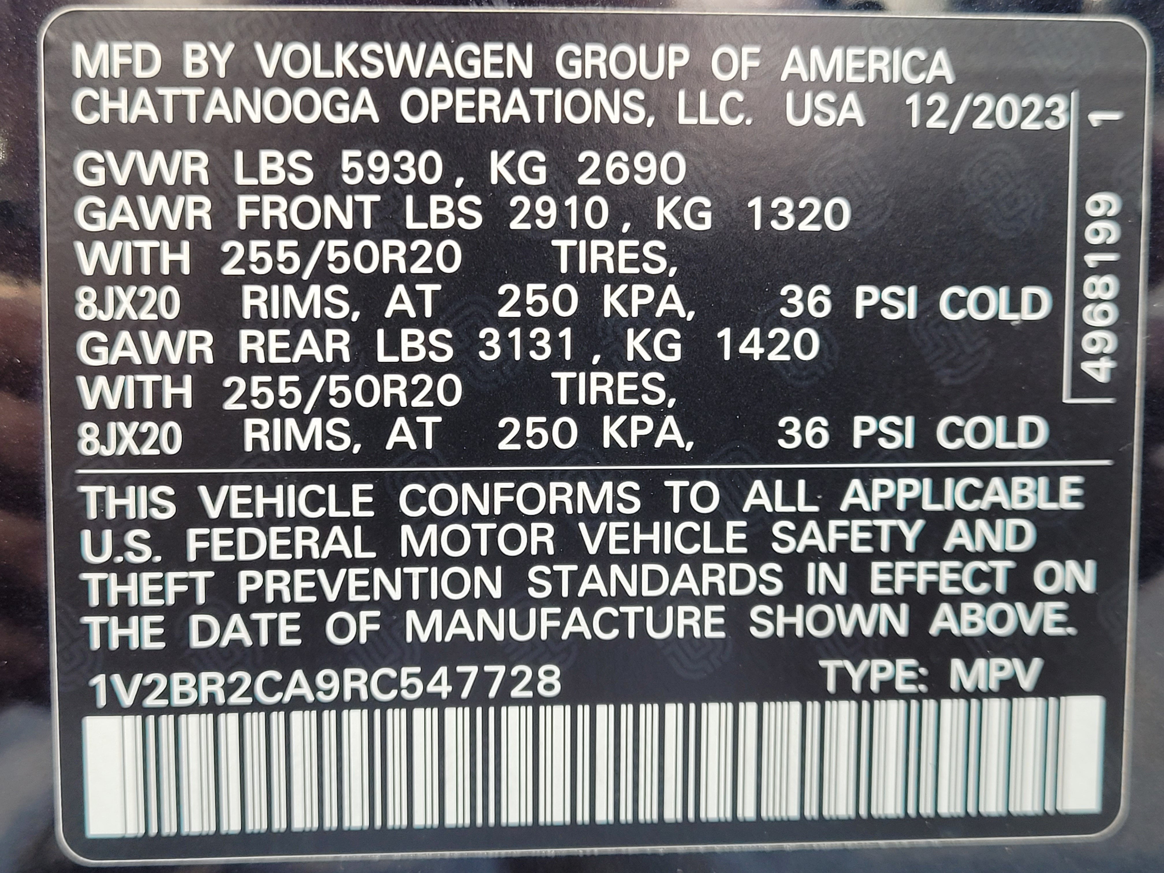 2024 Volkswagen Atlas 2.0T SEL