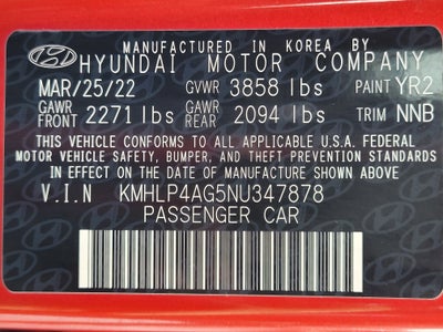 2022 Hyundai Elantra Limited